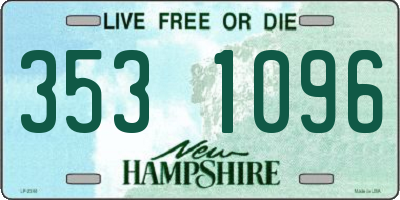 NH license plate 3531096