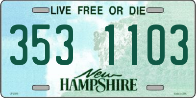 NH license plate 3531103