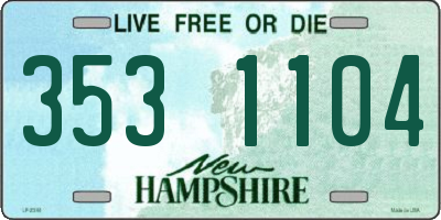 NH license plate 3531104