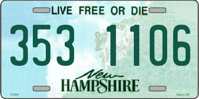 NH license plate 3531106