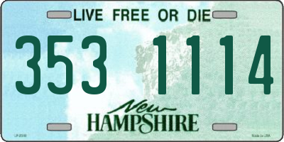 NH license plate 3531114