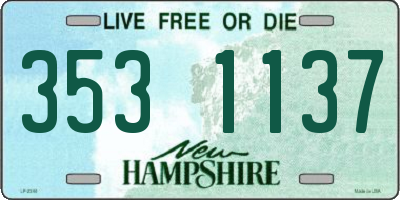 NH license plate 3531137
