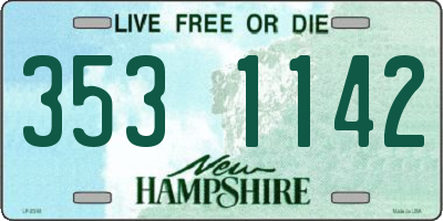 NH license plate 3531142
