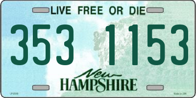 NH license plate 3531153
