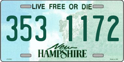 NH license plate 3531172