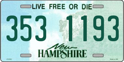 NH license plate 3531193