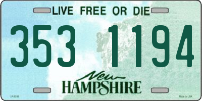 NH license plate 3531194