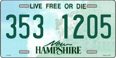 NH license plate 3531205