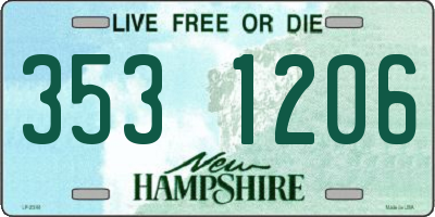 NH license plate 3531206