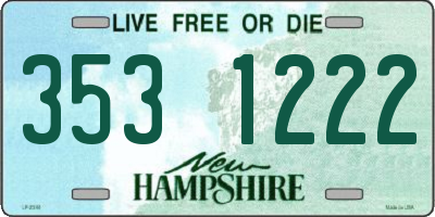 NH license plate 3531222