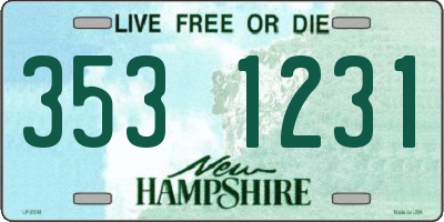 NH license plate 3531231