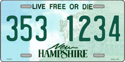NH license plate 3531234