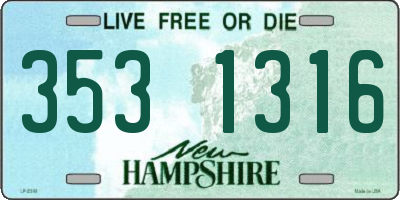 NH license plate 3531316