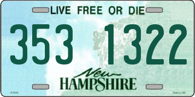NH license plate 3531322