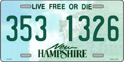 NH license plate 3531326