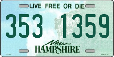 NH license plate 3531359