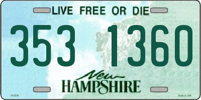 NH license plate 3531360