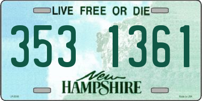 NH license plate 3531361