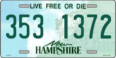 NH license plate 3531372