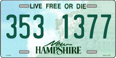 NH license plate 3531377
