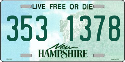 NH license plate 3531378
