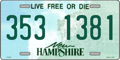 NH license plate 3531381