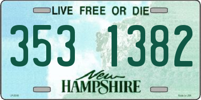 NH license plate 3531382