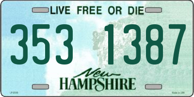 NH license plate 3531387