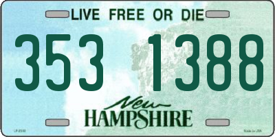 NH license plate 3531388