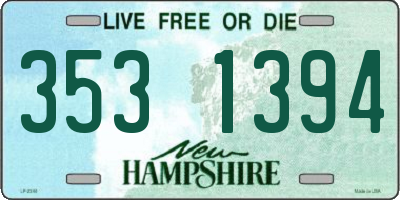 NH license plate 3531394