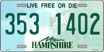 NH license plate 3531402