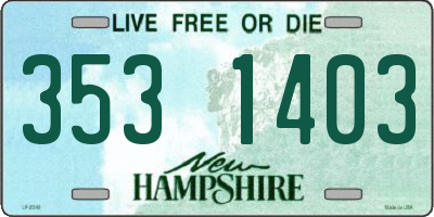 NH license plate 3531403