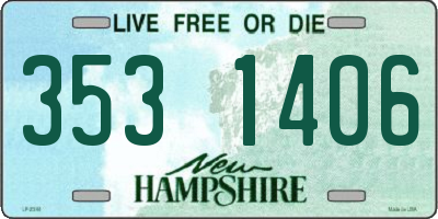 NH license plate 3531406
