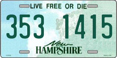 NH license plate 3531415