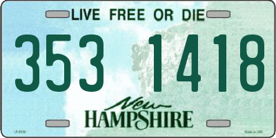 NH license plate 3531418