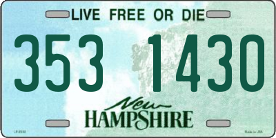 NH license plate 3531430