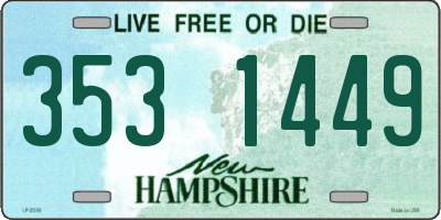 NH license plate 3531449