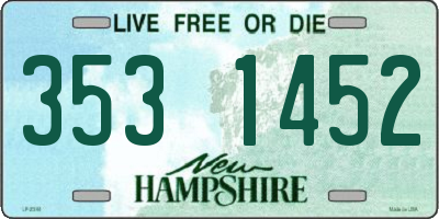 NH license plate 3531452