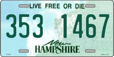 NH license plate 3531467