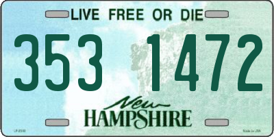 NH license plate 3531472