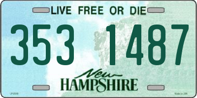 NH license plate 3531487