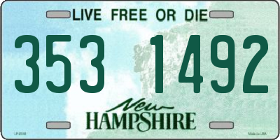 NH license plate 3531492