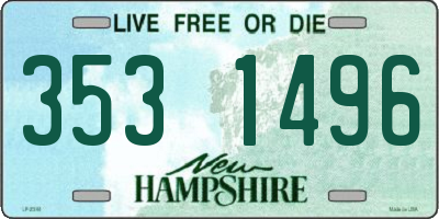 NH license plate 3531496