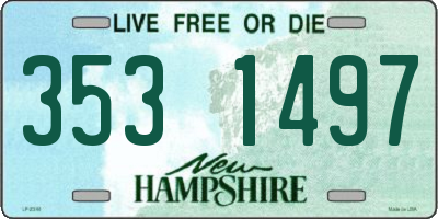 NH license plate 3531497