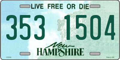 NH license plate 3531504