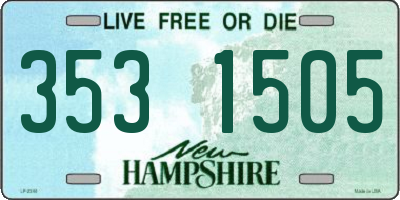 NH license plate 3531505