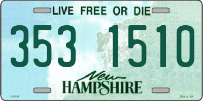 NH license plate 3531510