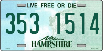 NH license plate 3531514