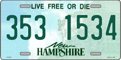 NH license plate 3531534