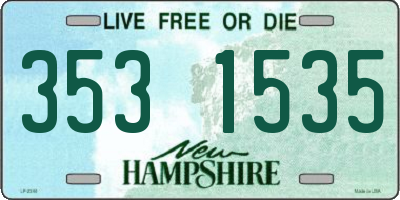 NH license plate 3531535